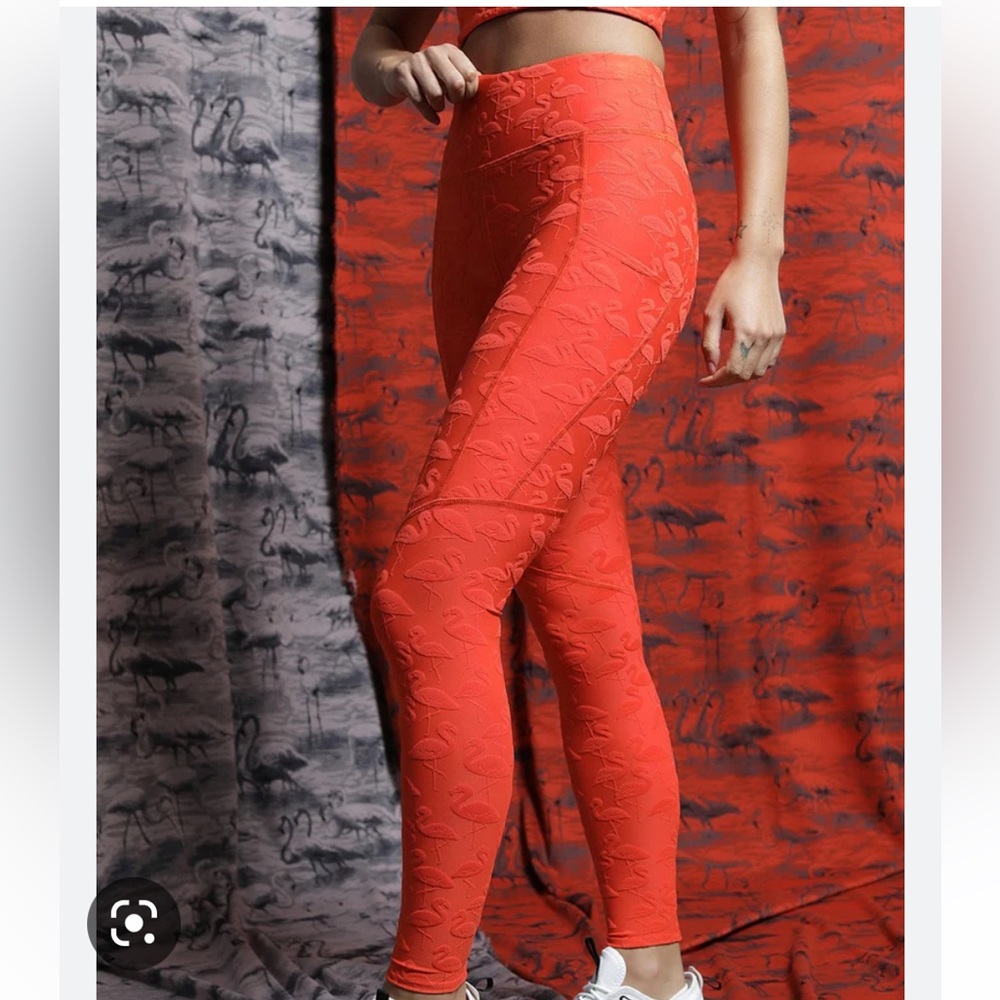 Flamingo 3D Activewear High Waist Active Legging